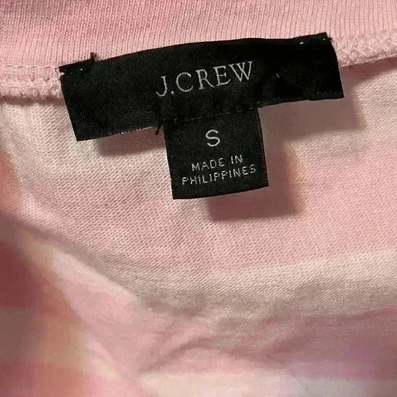 J.Crew Pink Striped Short Sleeve Cotton Maxi Dress Size Small - Picture 3 of 10